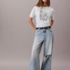 T-Shirt mit Rundhalsausschnitt und Stadtansicht-Grafik T-Shirt mit Rundhalsausschnitt und Stadtansicht-Grafik