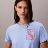 T-Shirt mit Schriftzug-Logo, kurz geschnitten und kastenförmig