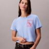 T-Shirt mit Schriftzug-Logo, kurz geschnitten und kastenförmig