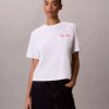 T-Shirt mit Schriftzug von Calvin Klein in Schreibschrift