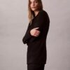 Tailliertes, eng anliegendes Strick-Tunika-Oberteil