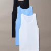 Tanktop aus Cotton Stretch-Mischung im 3er-Pack Tanktop aus Cotton Stretch-Mischung im 3er-Pack