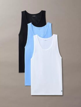 Tanktop aus Cotton Stretch-Mischung im 3er-Pack