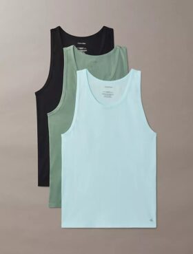 Tanktop aus Cotton Stretch-Mischung im 3er-Pack