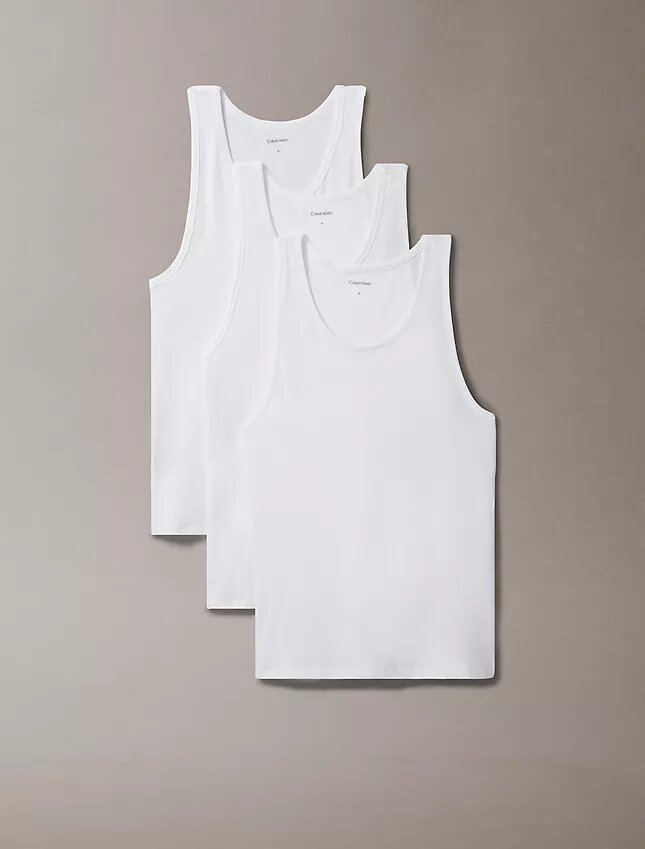 Tanktop aus Cotton Stretch-Mischung im 3er-Pack Tanktop aus Cotton Stretch-Mischung im 3er-Pack