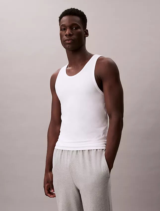 Tanktop aus Cotton Stretch-Mischung im 3er-Pack Tanktop aus Cotton Stretch-Mischung im 3er-Pack