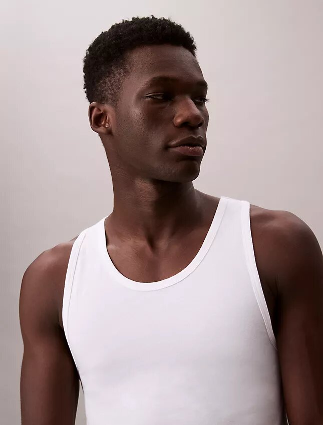 Tanktop aus Cotton Stretch-Mischung im 3er-Pack Tanktop aus Cotton Stretch-Mischung im 3er-Pack
