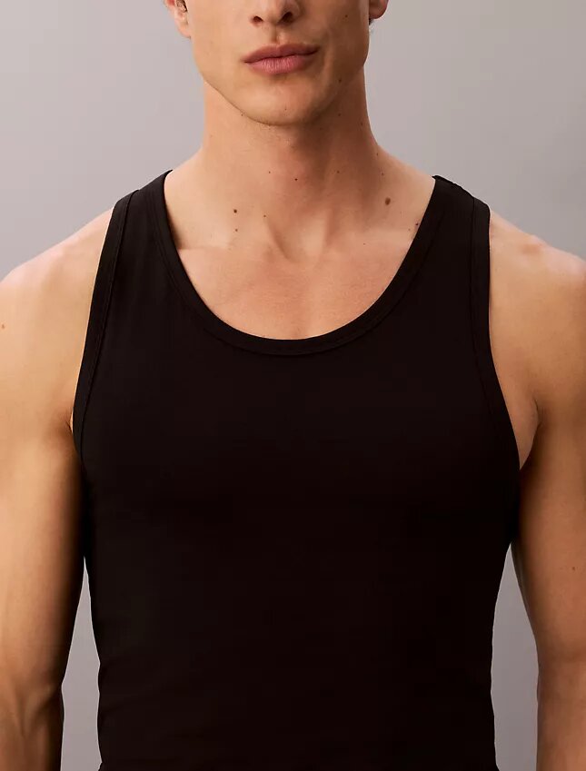 Tanktop aus Cotton Stretch-Mischung im 3er-Pack Tanktop aus Cotton Stretch-Mischung im 3er-Pack