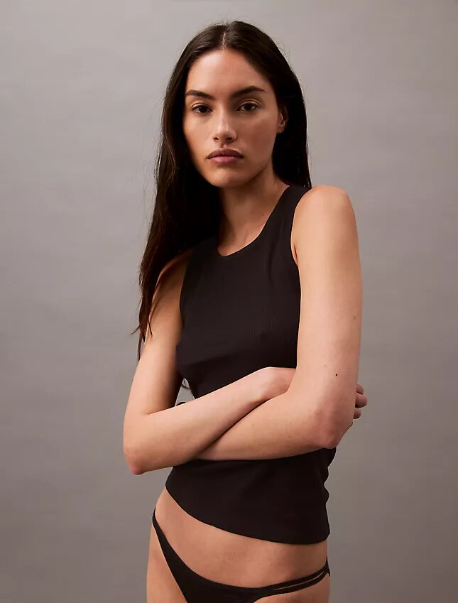 Tanktop aus Cotton Stretch-Rippstrick Tanktop aus Cotton Stretch-Rippstrick