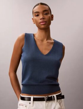 Tanktop aus Leinenmischung
