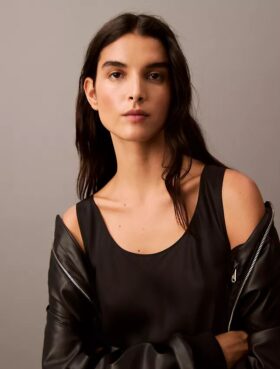 Tanktop aus Viskose-Satin