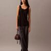 Tanktop aus Viskose-Satin
