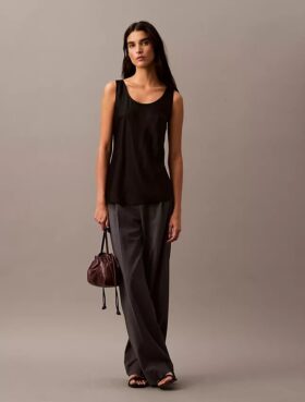 Tanktop aus Viskose-Satin