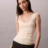 Tanktop aus Viskosemischung mit Rippstruktur