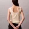 Tanktop aus Viskosemischung mit Rippstruktur