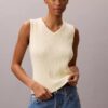 Tanktop mit geripptem V-Ausschnitt Tanktop mit geripptem V-Ausschnitt