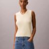 Tanktop mit geripptem V-Ausschnitt Tanktop mit geripptem V-Ausschnitt