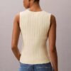 Tanktop mit geripptem V-Ausschnitt Tanktop mit geripptem V-Ausschnitt