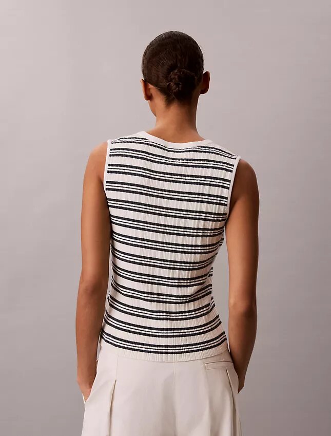 Tanktop mit geripptem V-Ausschnitt Tanktop mit geripptem V-Ausschnitt