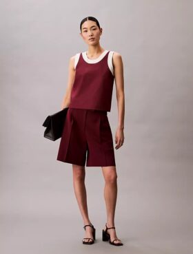 Tanktop mit Kontrastbesatz