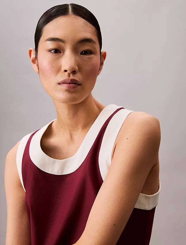 Tanktop mit Kontrastbesatz Tanktop mit Kontrastbesatz