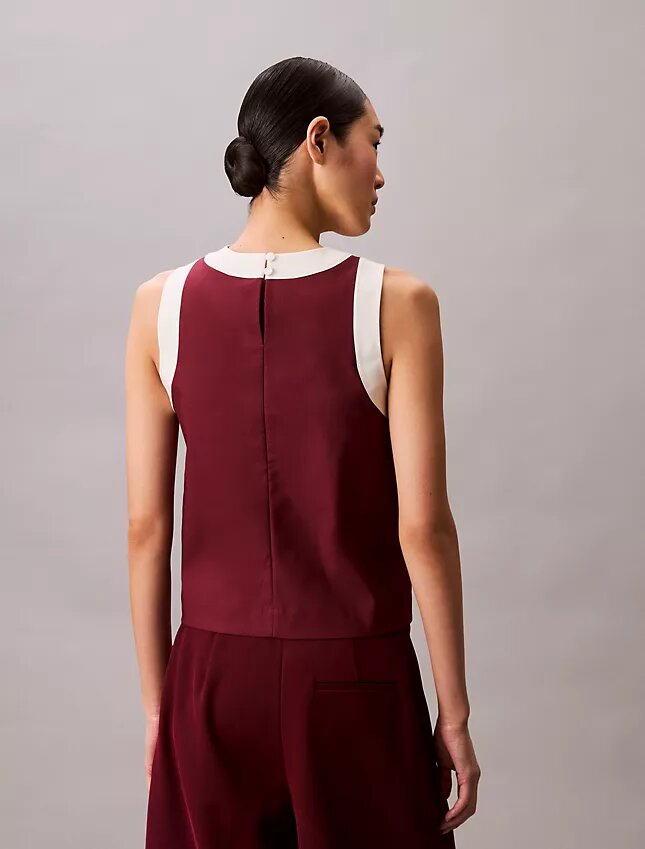 Tanktop mit Kontrastbesatz Tanktop mit Kontrastbesatz