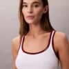 Tanktop mit kontrastfarbener Rippbündung