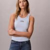 Tanktop mit Logo-Grafik und konturierten Rippen Tanktop mit Logo-Grafik und konturierten Rippen