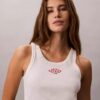 Tanktop mit Logo-Grafik und konturierten Rippen Tanktop mit Logo-Grafik und konturierten Rippen