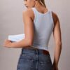 Tanktop mit Logo-Grafik und konturierten Rippen Tanktop mit Logo-Grafik und konturierten Rippen
