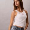 Tanktop mit Logo-Grafik und konturierten Rippen Tanktop mit Logo-Grafik und konturierten Rippen