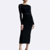 Transparentes Maxikleid mit Cut-outs am Rücken