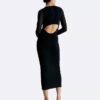 Transparentes Maxikleid mit Cut-outs am Rücken