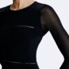 Transparentes Maxikleid mit Cut-outs am Rücken