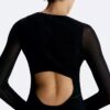 Transparentes Maxikleid mit Cut-outs am Rücken
