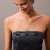 Trägerloses Denim-Minikleid Trägerloses Denim-Minikleid