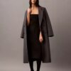 Trägerloses Kleid aus gebürsteter Wollmischung