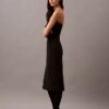 Trägerloses Kleid aus gebürsteter Wollmischung