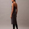 Trägerloses Kleid aus gebürsteter Wollmischung