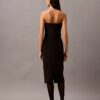 Trägerloses Kleid aus gebürsteter Wollmischung