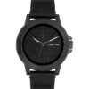 Uhr mit Emblem-Zifferblatt und Lederarmband Uhr mit Emblem-Zifferblatt und Lederarmband