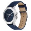 Uhr mit Emblem-Zifferblatt und Lederarmband Uhr mit Emblem-Zifferblatt und Lederarmband
