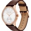 Uhr mit gebürstetem Zifferblatt und Lederarmband Uhr mit gebürstetem Zifferblatt und Lederarmband