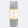 Uhr mit geometrischem Zifferblatt und Mesh-Armband Uhr mit geometrischem Zifferblatt und Mesh-Armband
