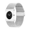 Uhr mit geometrischem Zifferblatt und Mesh-Armband Uhr mit geometrischem Zifferblatt und Mesh-Armband