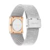 Uhr mit geometrischem Zifferblatt und Mesh-Armband Uhr mit geometrischem Zifferblatt und Mesh-Armband
