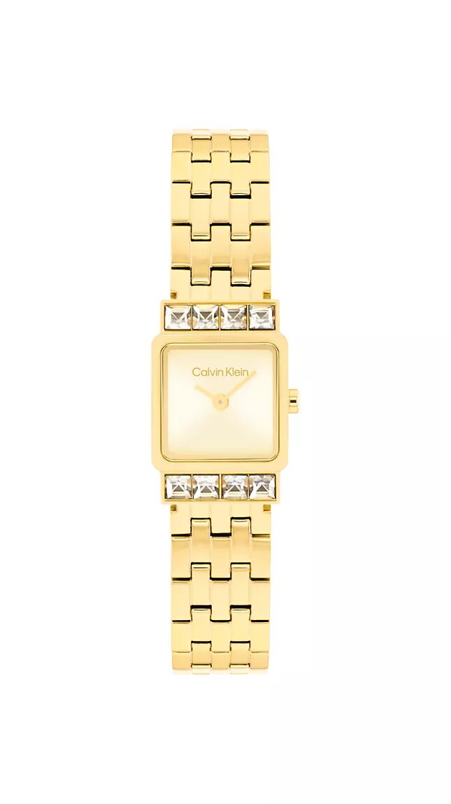 Uhr mit quadratischem Zifferblatt und Gliederarmband Uhr mit quadratischem Zifferblatt und Gliederarmband