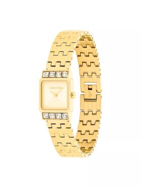 Uhr mit quadratischem Zifferblatt und Gliederarmband