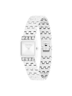 Uhr mit quadratischem Zifferblatt und Gliederarmband