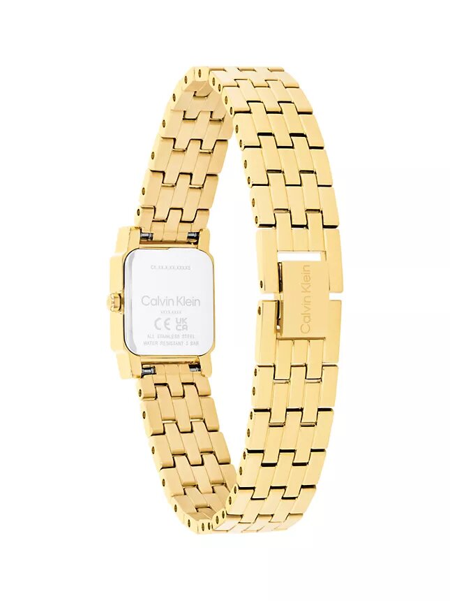 Uhr mit quadratischem Zifferblatt und Gliederarmband Uhr mit quadratischem Zifferblatt und Gliederarmband